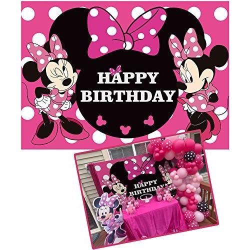 Minnie マウス背景 ミッキープリンセス背景 女の子 1歳の誕生日背景 写真用 ピンクリボン ミニーマウス ガールズ 誕生日背景 パーティー装飾 Ys Kikus Camera 通販 Yahoo ショッピング