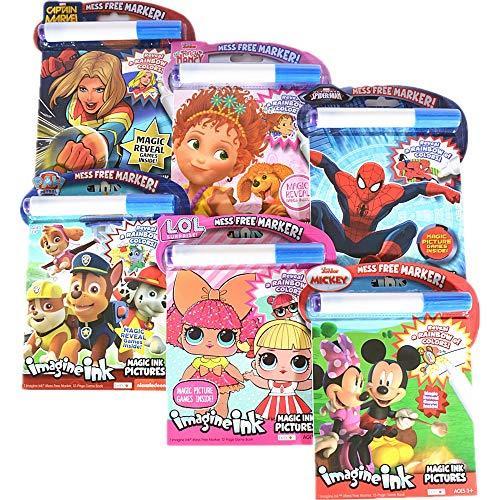 ミッキーマウス 散らからないマーカー付き アクティビティブックセット 塗り絵 マジックピクチャー Ink Imagine スパイダーマン パウ Lol その他おもちゃ 最も信頼できる Themtransit Com