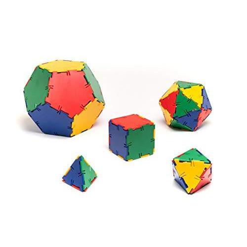 爆売り！ Polydron Kids Platonic Solids Educational Construction Set  Multicolored  C ボードゲーム