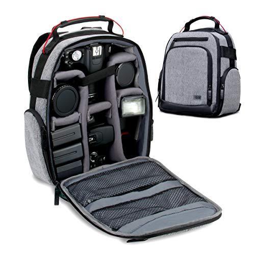 格安新品  USA GEAR Portable Camera Backpack for DSLR Gray with Customizable Accessory カメラバッグ