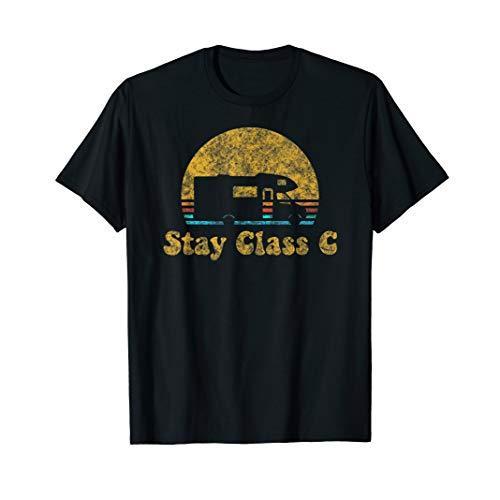 【新品】 Retro TShirt Gift Camper Camping C Class Stay RV Sunset 半袖