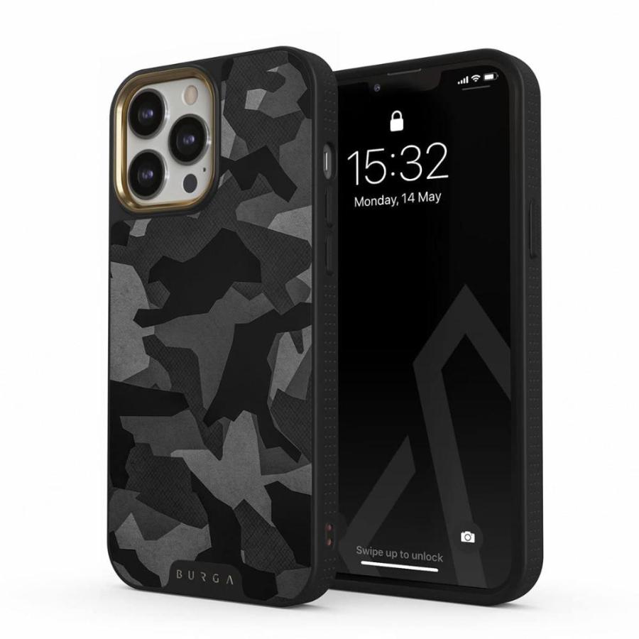 BURGA Elite Phone Case Compatible with iPhone 14 PRO Black and White