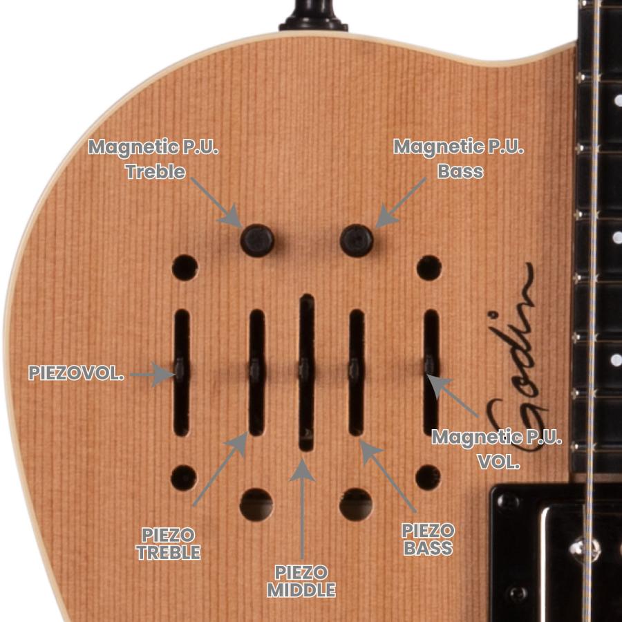 Godin Guitars A6 ULTRA Natural SG | ゴダン エレアコ ウルトラ アルトラの画像