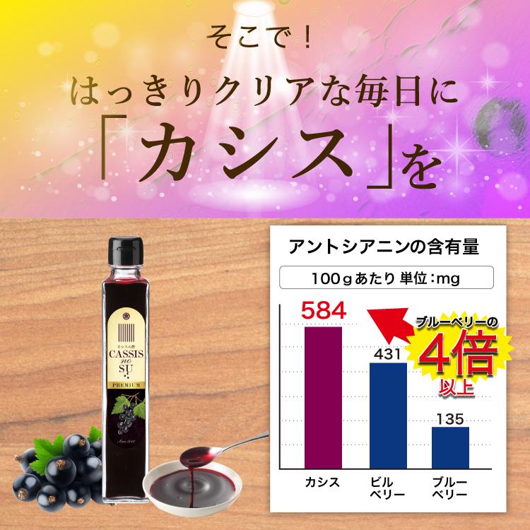 カシスの酢プレミアム 6本セット 200ml 無添加 フルーツビネガー 飲む酢 アントシアニン ヒアルロン酸 ぼやけ 視力 ギフトの画像