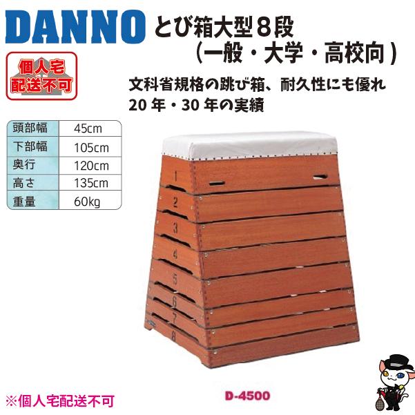 (送料別)(個人宅配送不可) DANNO 淡野製作所 とび箱 大型8段（一般・大学・高校向） D-4500の画像