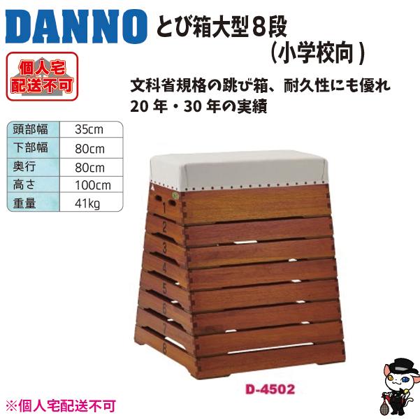 (送料別)(個人宅配送不可) DANNO 淡野製作所 とび箱 小型８段（小校校向） D-4502の画像