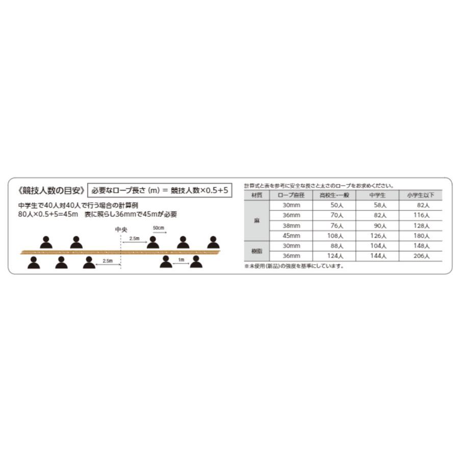 EVERNEW（エバニュー） 運動会 綱引きゲーム用ロープ麻30mm×30m