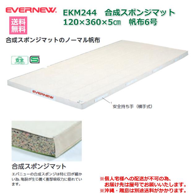 (個人宅配送不可)エバニュー　EVERNEW　体操マット　体育　学校　合成スポンジマット6号120×360×5　EKM244　(送料無料)｜kikyoya-honten｜02