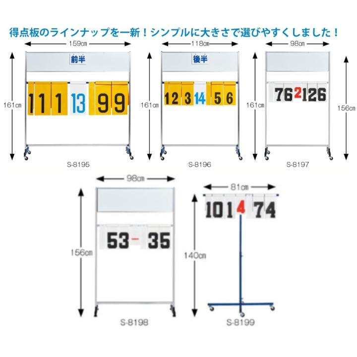 三和体育)アルミ得点板 定置式 S-8198 (送料無料) :S-8198:喜共屋 本店 通販 三和体育 アルミ得点板 S-8198 スコアボード