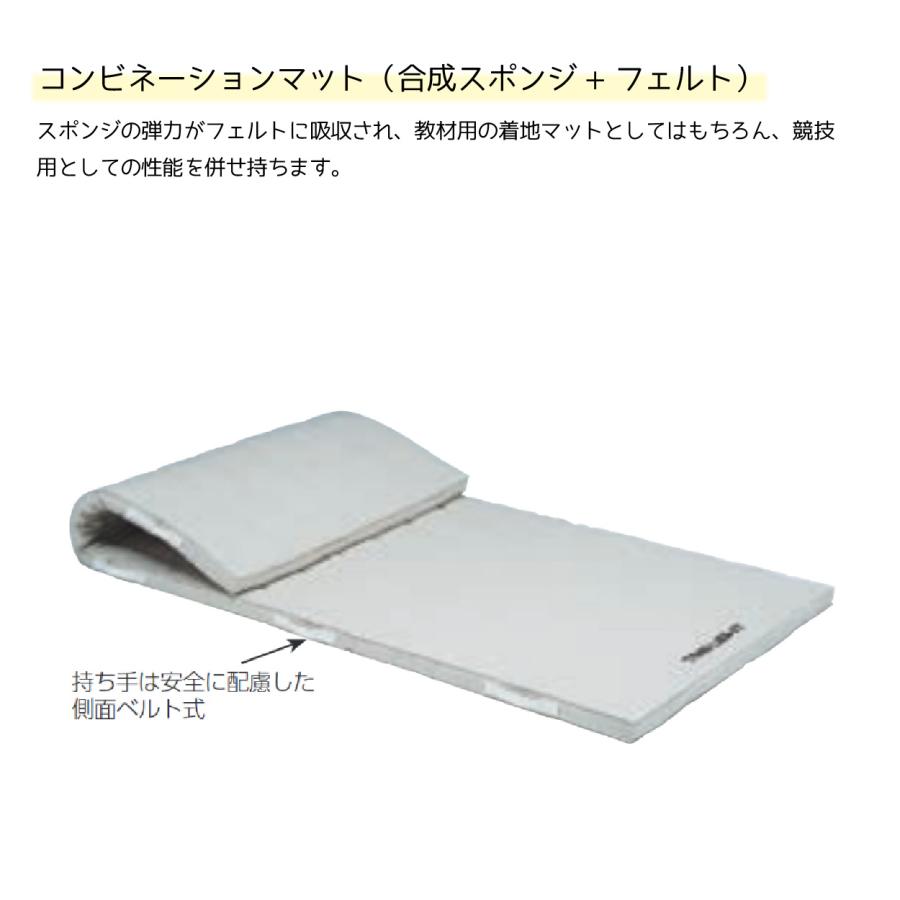 (個人宅配送不可)(送料無料)　トーエイライト　コンビネーションマット 6cm厚　9号帆布・すべり止め付　90×180×6cm　T-1274　TOEILIGHT_2