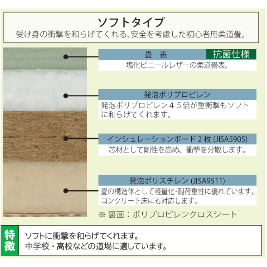 送料別)(個人宅配送不可)柔道 学校 道場 柔道畳「勝」ソフトタイプ 五