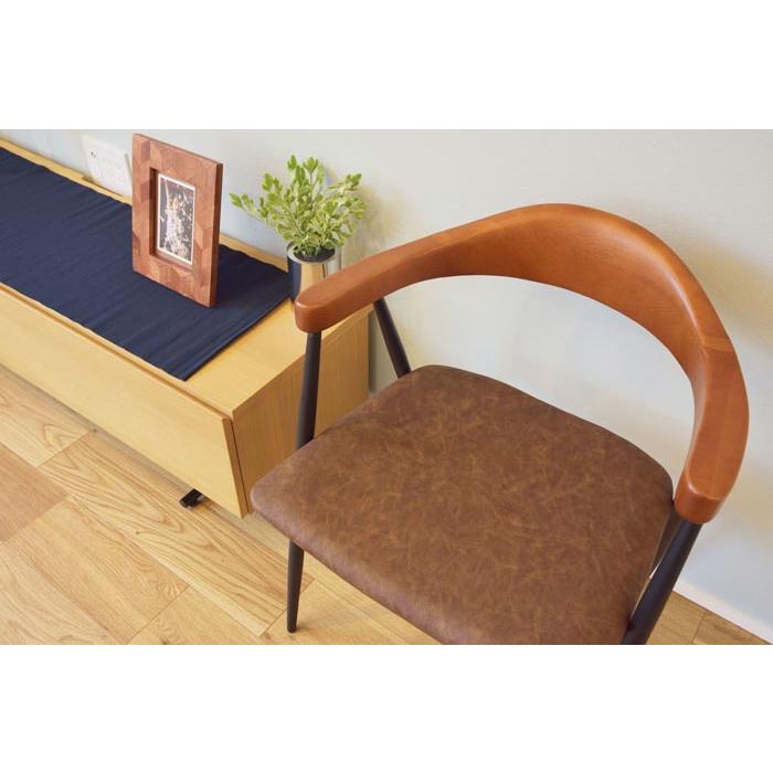 東谷 アームチェア ブラウン TEC-63 【公式通販】