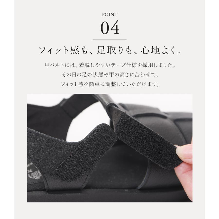 サンダル グルカサンダル レディース 厚底 ストラップ 本革 鹿革
