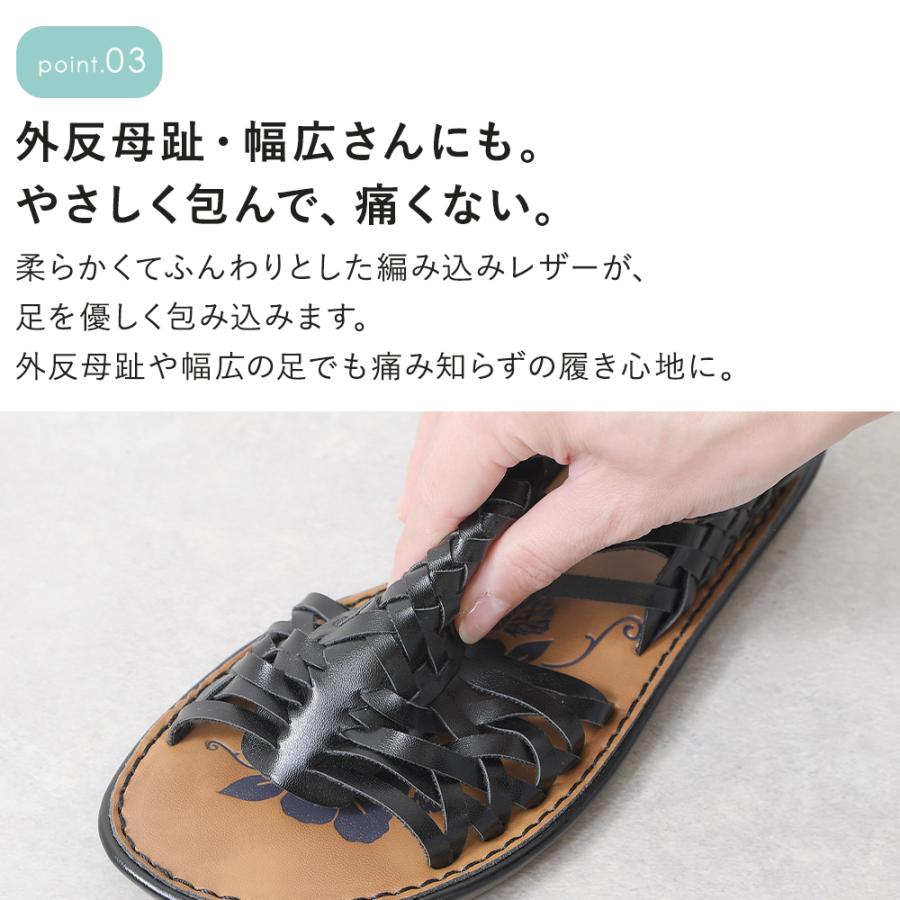サンダル レディース 歩きやすい ローヒール ぺたんこ  かかとあり かかと付き 大きいサイズ 痛くない 柔らかい 軽量 疲れにくい 履きやすい 爆買 | kilakila | 19