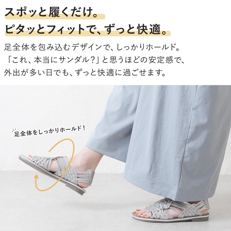 サンダル レディース 歩きやすい ローヒール ぺたんこ  かかとあり かかと付き 大きいサイズ 痛くない 柔らかい 軽量 疲れにくい 履きやすい 爆買 | kilakila | 16