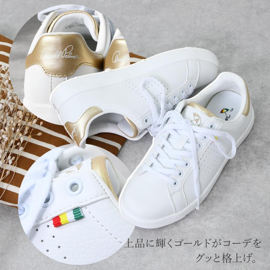 アーノルドパーマー スニーカー レディース ローカット Arnold Palmer 軽い 軽量 ブラック ゴールド シルバー ホワイト おしゃれ K137 レディース靴の店 Shop Kilakila 通販 Yahoo ショッピング