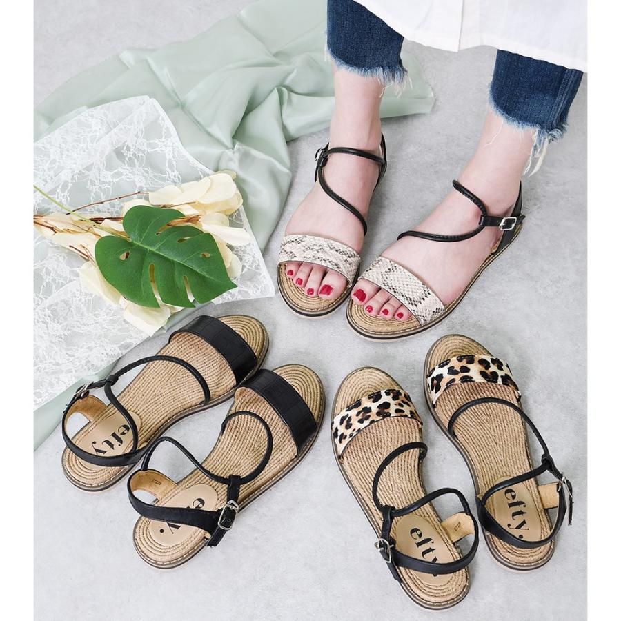 サンダル レディース 履きやすい 歩きやすい ローヒール ぺたんこ