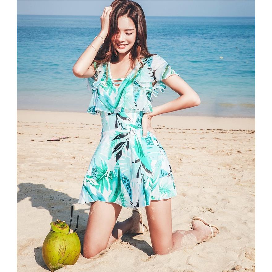 水着レディース ワンピース水着 大きいサイズ 短パン 花柄 スカート 体型カバー ママ水着 リゾート 沖縄 ハワイ グアム 代 30代 40代 Iib Kilalion キラリオン 通販 Yahoo ショッピング