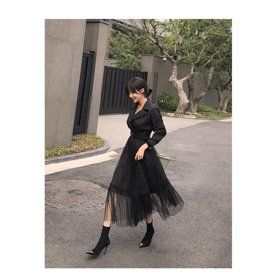 ワンピース レディース 膝丈 チュールスカートワンピース Vネック ミモレ丈 Ol 通勤 海外旅行 ハワイ グアム 沖縄 10代 代 30代 40代 50代 Iw Kilalion キラリオン 通販 Yahoo ショッピング