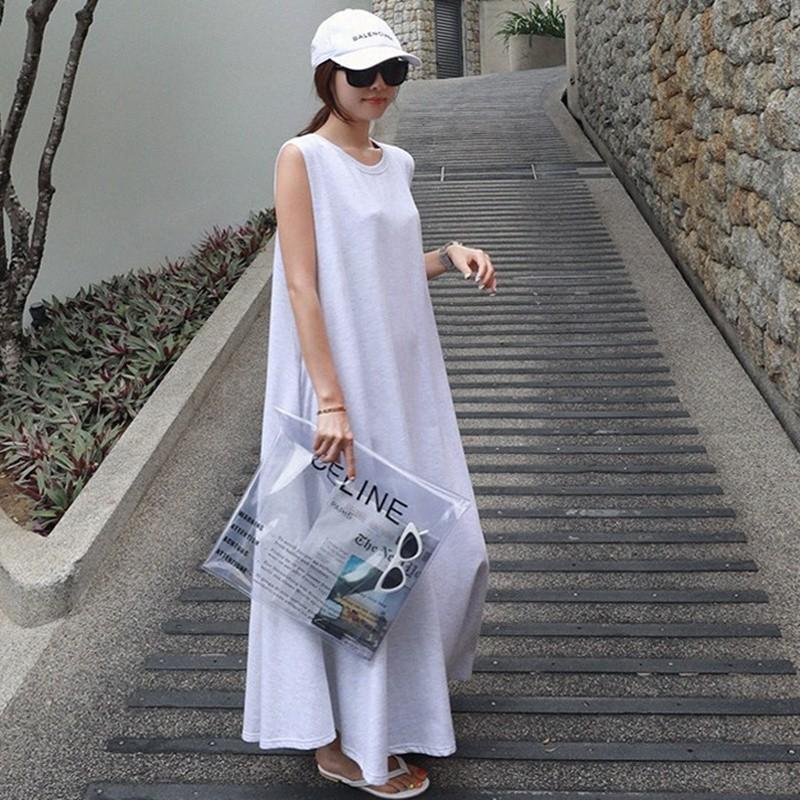 リゾート ワンピース レディース ロング ノースリーブ マキシ丈 Tシャツ カットソー クルーネック リゾート 10代 代 30代 40代 50代 Iw Kilalion キラリオン 通販 Yahoo ショッピング