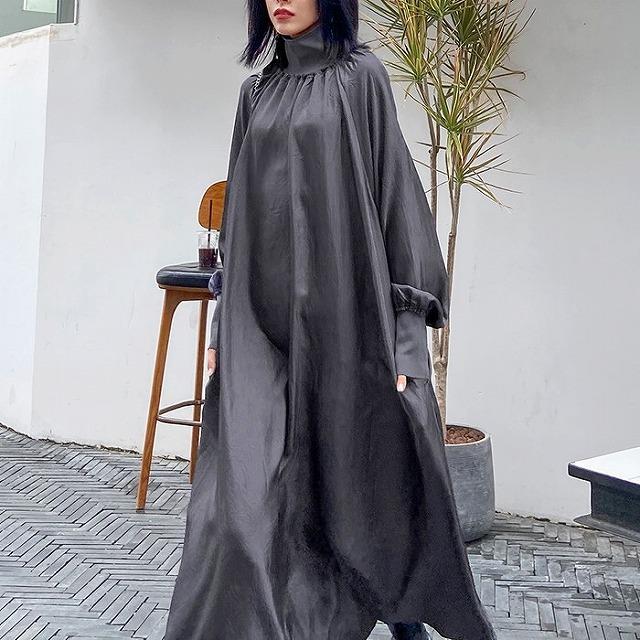 個性的ワンピース モード系ファッション 長袖 不規則 ミモレ丈 イベント オフ会 コスプレ ステージ衣装 10代 代 30代 40代 50代 Nr Kilalion キラリオン 通販 Yahoo ショッピング