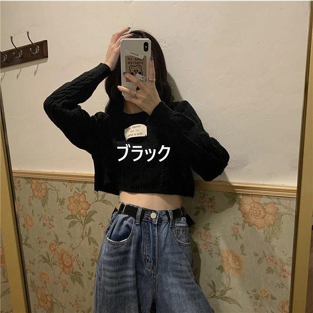 ニット トップス レディース 冬 韓国 春 秋 冬 長袖 丈短め トップス ラウンドネック 高校生 大学生 通勤服 通学服 デート服 10代 代 30代 40代 50代 Nr Kilalion キラリオン 通販 Yahoo ショッピング