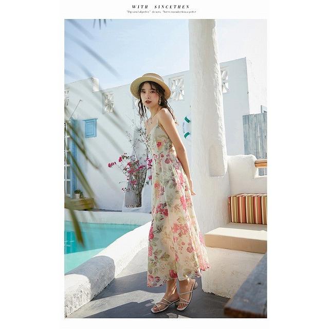 ご確認用売約済み ハワイ リゾート ワンピース 白 ブルー花柄  