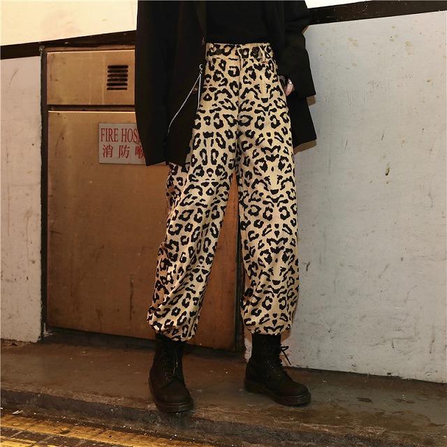 個性的 パンツ レディース モード系 ワイドパンツ レオパード ヒョウ柄 豹柄 イベント ステージ衣装 コスプレ 10代 代 30代 40代 50代 21特集