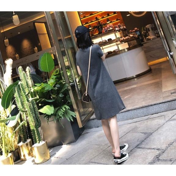 ワンピース レディース ひざ丈 半袖 Tシャツ カットソー 無地 通勤服 通学服 普段着 デート服 10代 代 30代 40代 50代 Nr Kilalion キラリオン 通販 Yahoo ショッピング