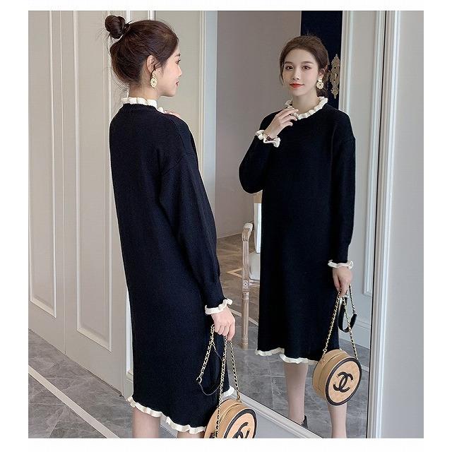 マタニティ服 ワンピース 冬 韓国 膝丈 産前 産後 長袖 暖かい 通勤 Ol お宮参り ママ 妊婦服 授乳服 ゆったり 秋冬 Tk Kilalion キラリオン 通販 Yahoo ショッピング