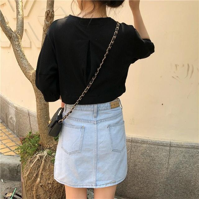 カットソー レディース 5分袖 白 黒 春 夏 丈短めトップス 個性的 通勤服 女子会 通学服 デート 10代 代 30代 40代 50代 原宿系 Ol 大学生 高校生 Tk0333 Kilalion キラリオン 通販 Yahoo ショッピング