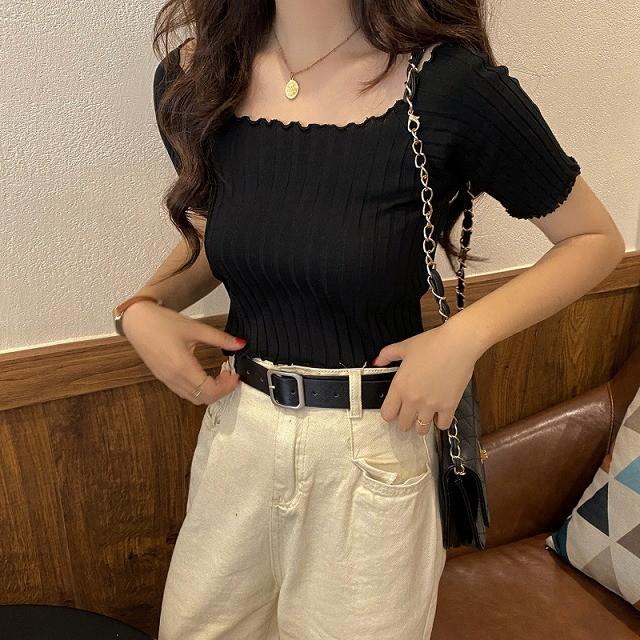 カットソー レディース 半袖 黒 白 春 夏 秋 丈短めトップス 通勤服 女子会 通学服 デート 10代 代 30代 40代 50代 原宿系 Ol 大学生 高校生 Tk0348 Kilalion キラリオン 通販 Yahoo ショッピング