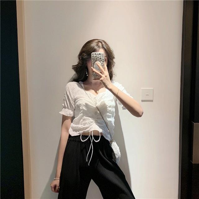 カットソー レディース 半袖 白 春 夏 秋 丈短めトップス 通勤服 女子会 通学服 デート 10代 代 30代 40代 50代 原宿系 Ol 大学生 高校生 Tk0349 Kilalion キラリオン 通販 Yahoo ショッピング