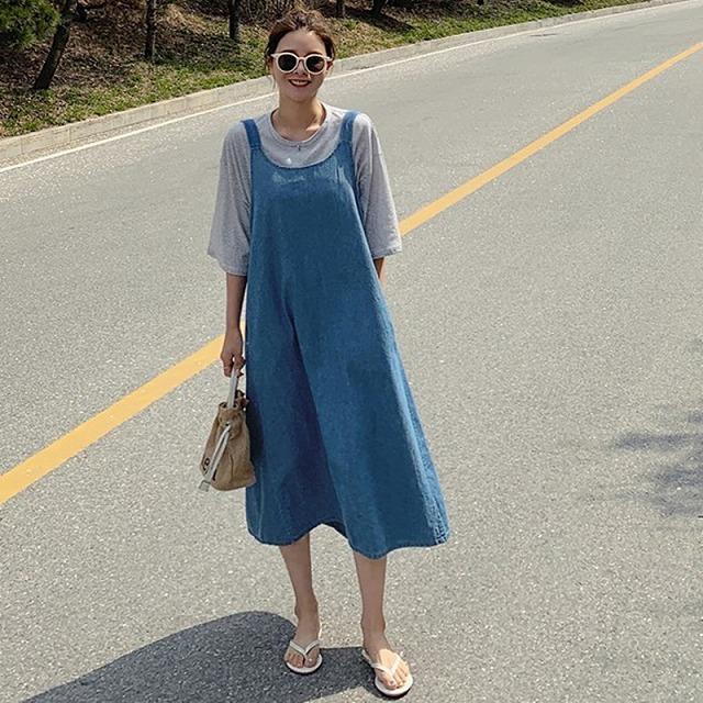 サロペット スカート デニム ワンピース レディース 春 夏 秋 ロング マキシ丈 通勤服 通学服 デート 女子会 ママ会 リゾート 10代 代 30代 40代 50代 Tk0466 Kilalion キラリオン 通販 Yahoo ショッピング