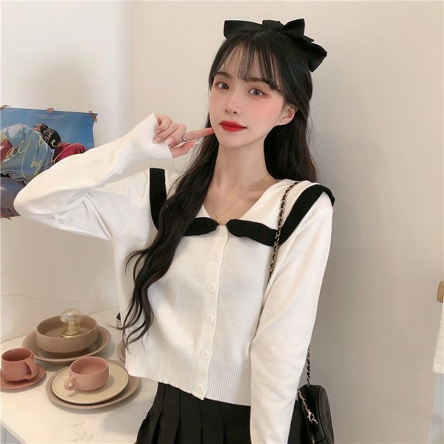 ニット レディース 韓国 カーディガン 春 秋 冬 長袖 丈短め トップス 高校生 大学生 通勤服 通学服 お呼ばれ 食事会 デート服 10代 代 30代 40代 50代 Tk09 Kilalion キラリオン 通販 Yahoo ショッピング