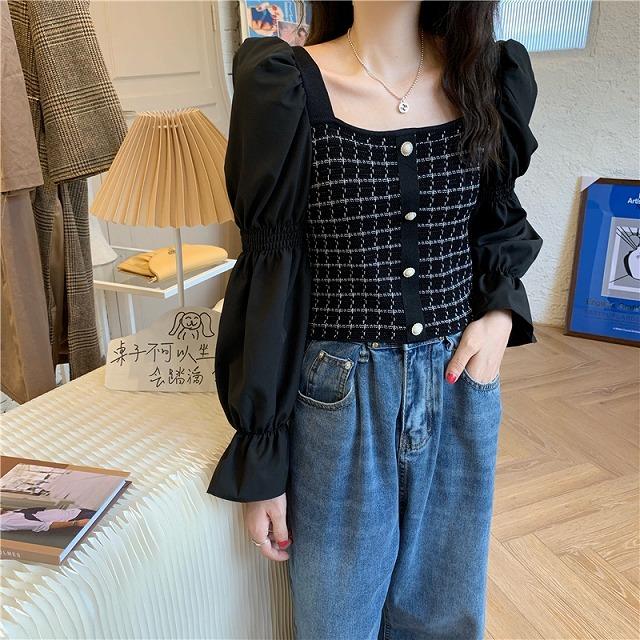 トップス レディース 韓国 長袖 春 秋 スクエアネック 高校生 大学生 通勤服 通学服 お呼ばれ 食事会 デート服 10代 代 30代 40代 50代 Tk0941 Kilalion キラリオン 通販 Yahoo ショッピング