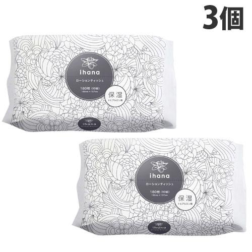 エイトワン ihana ローションティッシュ ソフトパック 90組×3個  