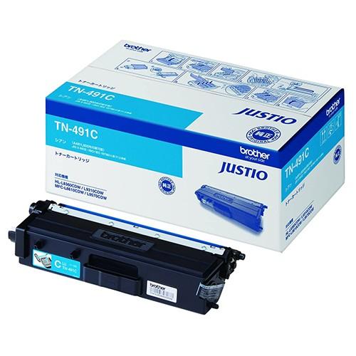『代引不可』brother トナーカートリッジ TN-491C シアン 純正品 1800枚『送料無料（一部地域除く）』