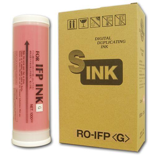 『代引不可』 軽印刷機対応インク RO-IFP赤 4本セット『返品不可』『送料無料（一部地域除く）』