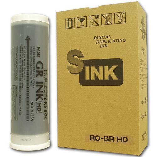 『代引不可』 軽印刷機対応インク RO-GR HD黒 10本セット『返品不可』『送料無料（一部地域除く）』