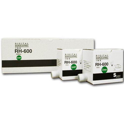 『代引不可』 軽印刷機対応インク RH-600緑 20本セット『返品不可』『送料無料（一部地域除く）』