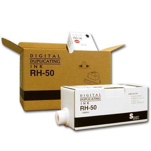 『代引不可』 軽印刷機対応インク RH-50赤 12本セット『返品不可』『送料無料（一部地域除く）』