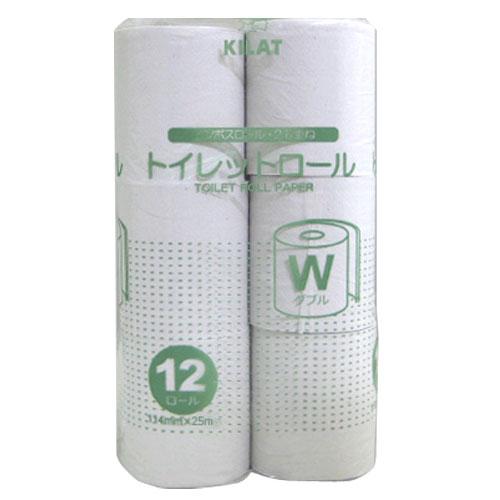 トイレットペーパー  ダブル12ロール×35袋＝420ロール トイレットペーパー ダブル 25m 1パック 12ロール 再生紙 : よろずや