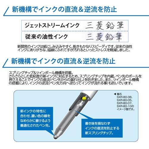 三菱鉛筆 ジェットストリーム 多機能ペン 3＆1 0.7 透明ブラック MSXE460007T24｜kilat｜04