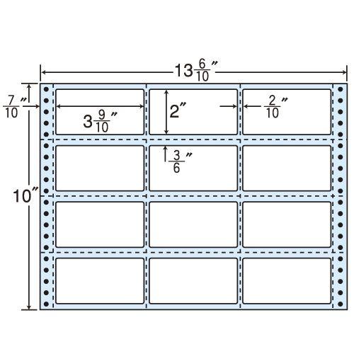 『代引不可』 『只今ポイント10倍』 M13H タックシール (連続ラベル) レギュラータイプ 500折 『返品不可』『送料無料（一部地域除く）』