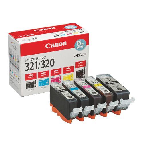 純正　Canon BCI-321+320/5MP他47本セット CANON BCI-321+320/5MP 5色セット 純正品 BCI-321+320 : よろずや