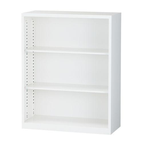 『代引不可』 スチール書庫 オープン書庫 A4対応 ホワイト H1110mm ALZ-K34 『返品不可』『送料無料（一部地域除く）』