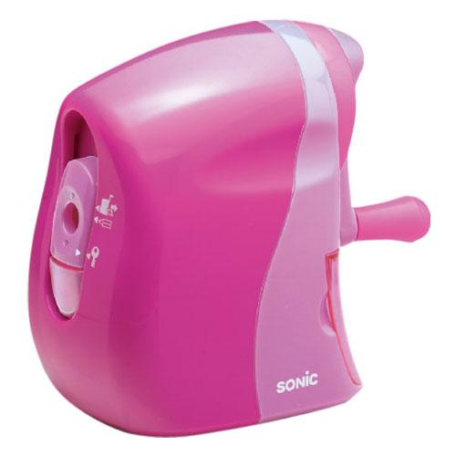 ソニック 手動鉛筆削り かるハーフ 桃 SK-802-P 手動 鉛筆削り