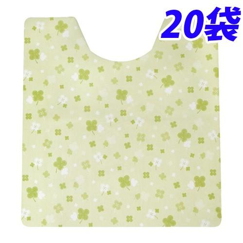 トイレ用消臭フロアシート グリーン(クローバー柄) 20枚×20袋 使い捨て 介護施設 介護 業務用 トイレ フロアシート『送料無料（一部地域除く）』