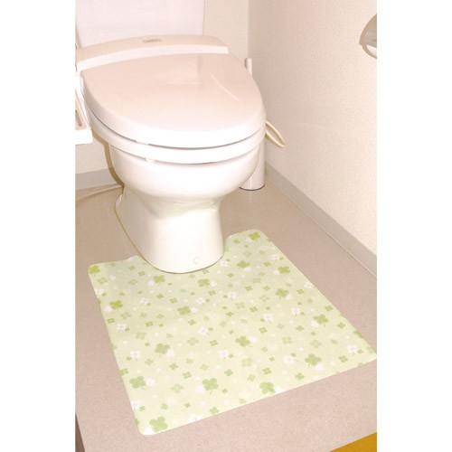 トイレ用消臭フロアシート グリーン(クローバー柄) 20枚×20袋 使い捨て 介護施設 介護 業務用 トイレ フロアシート『送料無料（一部地域除く）』_1